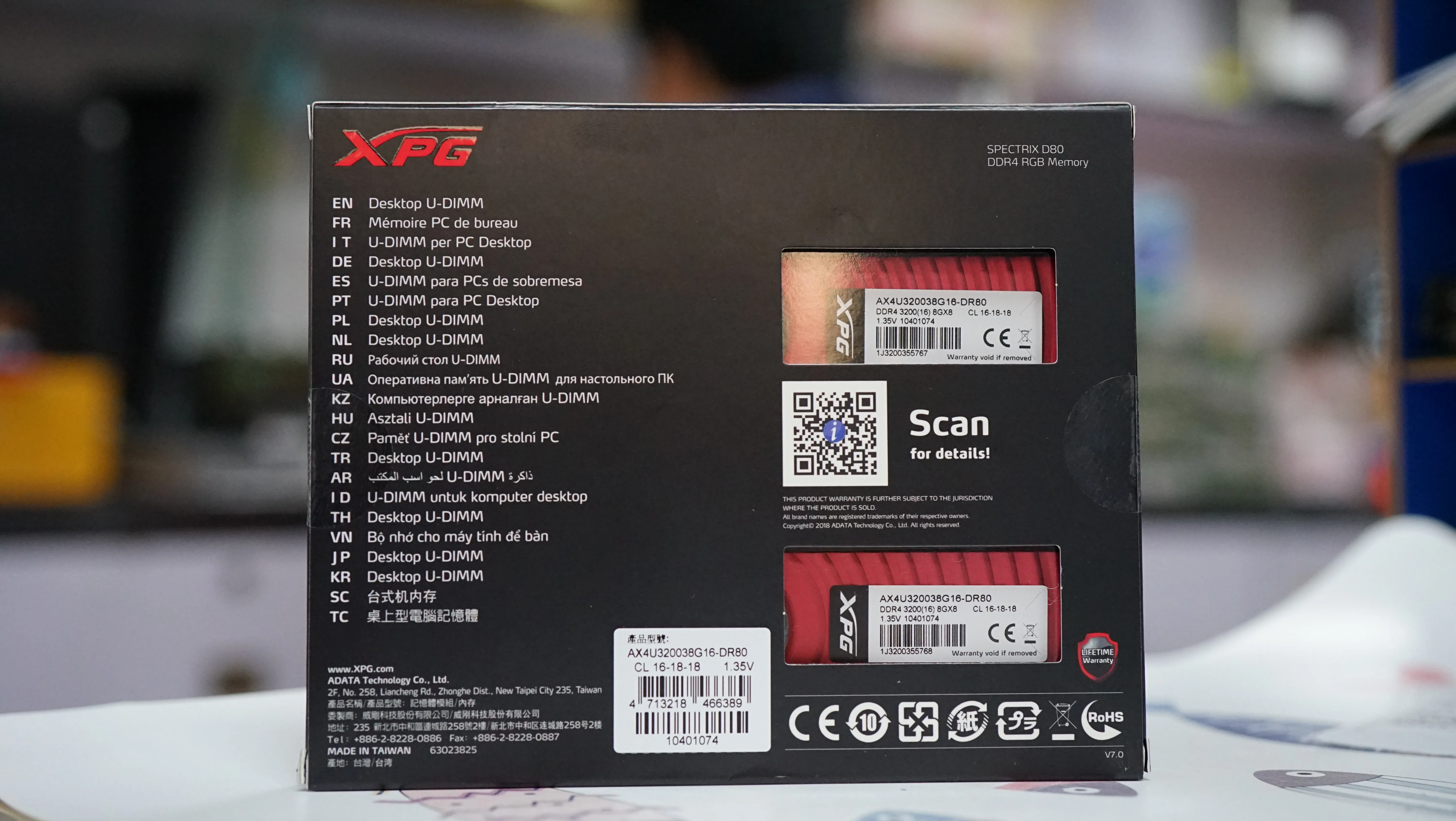 ADATA XPG D80 память ПК ram Memoria модуль 16 Гб 2X8 Гб двухканальная DDR4 память PC4 3200 МГц 3000 МГц Настольный DIMM 3000 3600 МГц