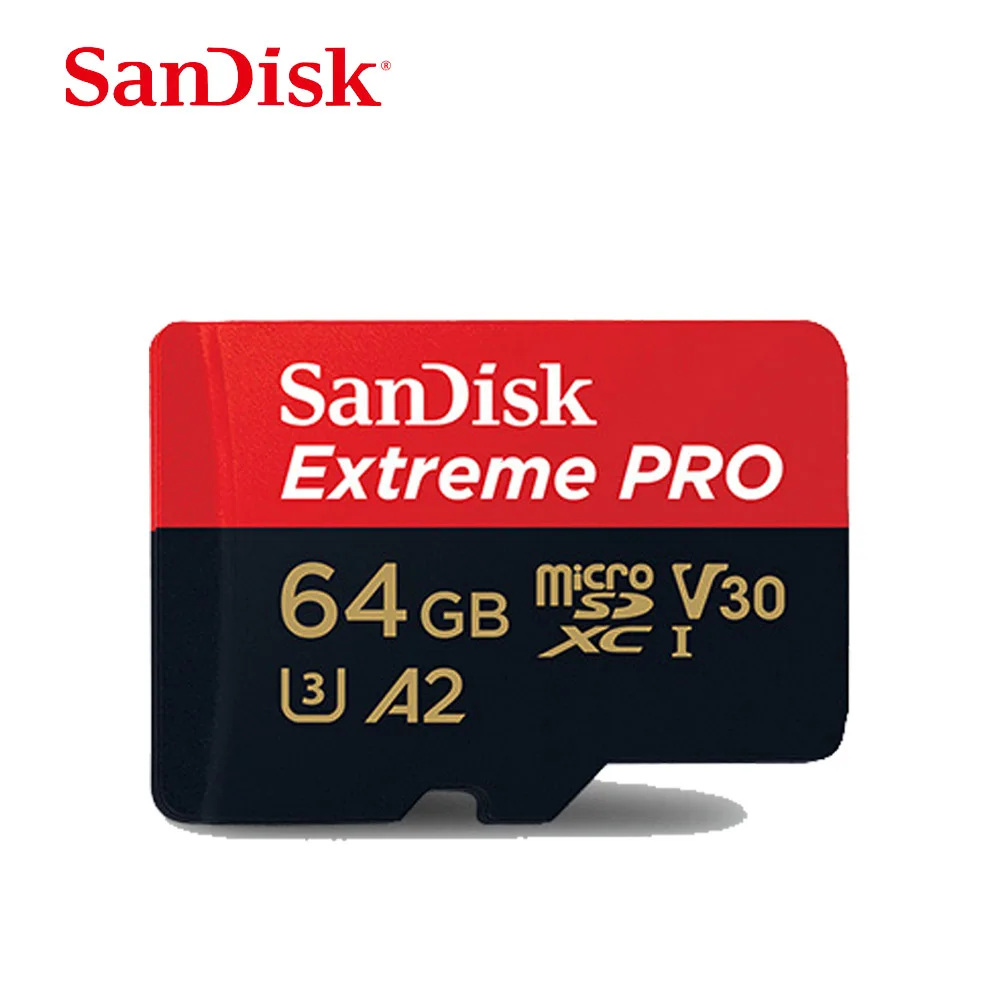 Карта памяти SanDisk Extreme PRO, 128 ГБ, 256 ГБ, 400 ГБ, 64 ГБ, U3, 4K, A2, V30, TF-карта, 32 ГБ, 170 Мб/с, microsd, SDHC, SDXC-3