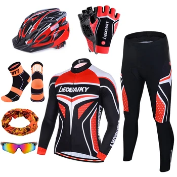 

Long Sleeve Cycling Outfit Men Breathable Pro Team Racing Bike Clothing Mtb Jersey Set Mens Dress Sportswear Bicycle Clothes