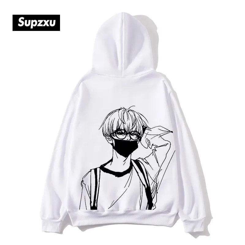 

2020 SUPZXU mask men's pullover print sweatshirt fashion men's hoodie street hip hop trendy Harajuku oversized men's top