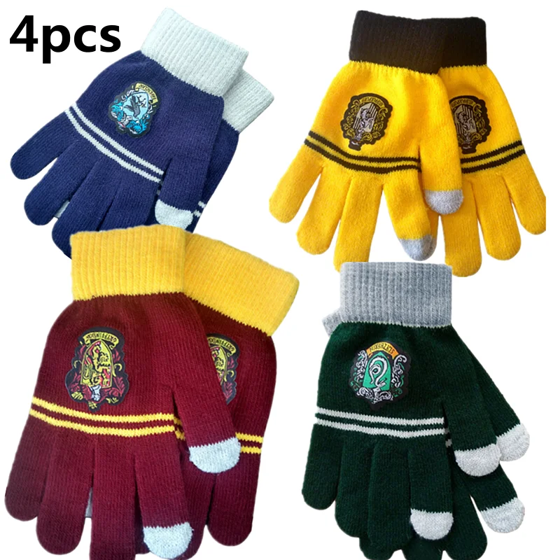 Halloween Gifts Adult and Child Scarf Tie Gloves Gryffindor / Slytherin / Hufflepuff / Crow Claw Scarf Cosplay Costume Christmas