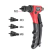 8" Hand Rivet Nut Gun Insert Riveter Nuts Gun for Rivets Tool Manual Mandrels Non-Slip Toolbox M3/M4/M5/M6 4