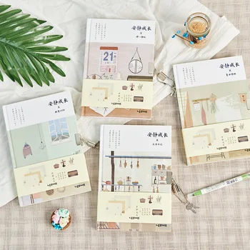 

A5 Notebook With Lock Paper Planner Agenda School Diary Note Book Calender Travelers Notbook Study Notepad