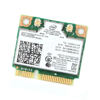 

Dual Band Wireless Wifi Card For Intel 7260 AC 7260HMW Mini PCI-E 2.4G/5Ghz Bluetooth 4.0 Wlan Wi-Fi Adapter 802.11ac/a/b/g/n