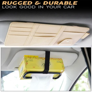 

Car Tissue Box Holder Auto Universal Sun Visor Napkin Paper Hanging Back Bracket Clip Fashion Storage Car Interior Accessories