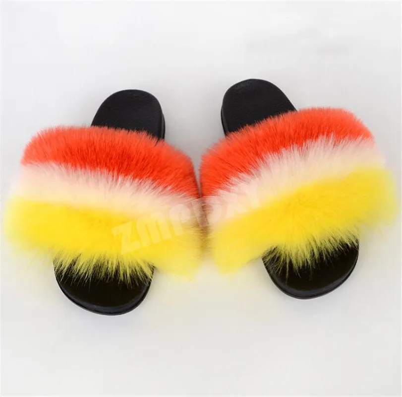 lightweight house slippers Winter Women House Slippers Faux Fur Slides New Fluffy Faux Fur Slides Girl Amazing Shoes Casual Fuzzy Slides Fake Fur Sandals leopard house slippers House Slippers