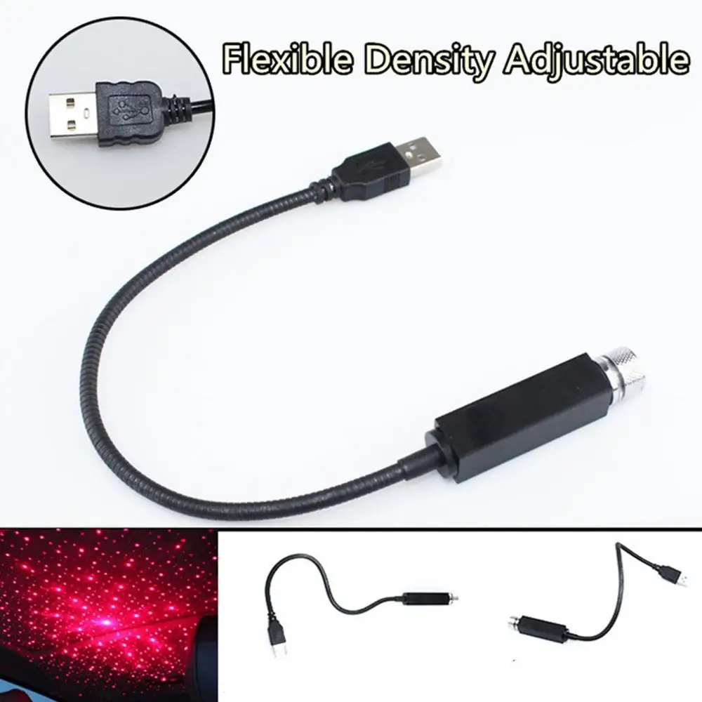 

USB Car Roof Atmosphere Lamp Interior Ambient LED Star Starry Sky Light Ceiling