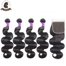 Best Offers Liddy Brazilian Hair Body Wave 4 Bundles With Closure 100% Human Hair Bundles With Closure Non Remy Hair Extensions Best Offers Liddy Brazilian Hair Body Wave 4 Bundles With Closure 100% Human Hair Bundles With Closure Non Remy Hair Extensions