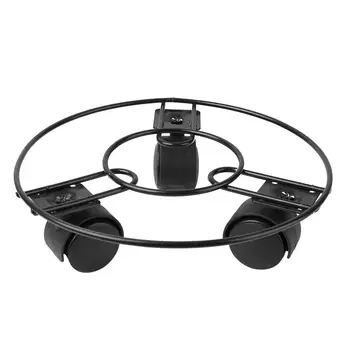 

1pc Plant Flower Pot Tray Stand Round Wheel Removable Iron Movable Potted Plants Stand Planter Base Plant Caddy For Home