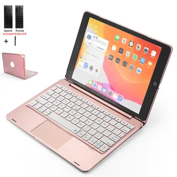 

Keyboard For iPad 10.2 inch 2019 Air 3 10.5'' A2195 Pro 10.5'' Touchpad Backlight Wireless Bluetooth Keyboard Case Cover+Stylus