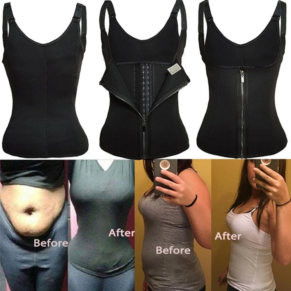 Women Neoprene Shaperwear Waist Trainer Push Up Vest Tummy Belly Girdle Body Shaper Waist Cincher Corset Faja Slimming Belt body shaper waist trainer