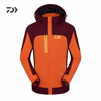 

Daiwa Fishing Clothes Autumn Winter Windproof Waterproof Warm Disassembly Hooded 3 In1men Outdoor Sports Suit Fishing Shirts