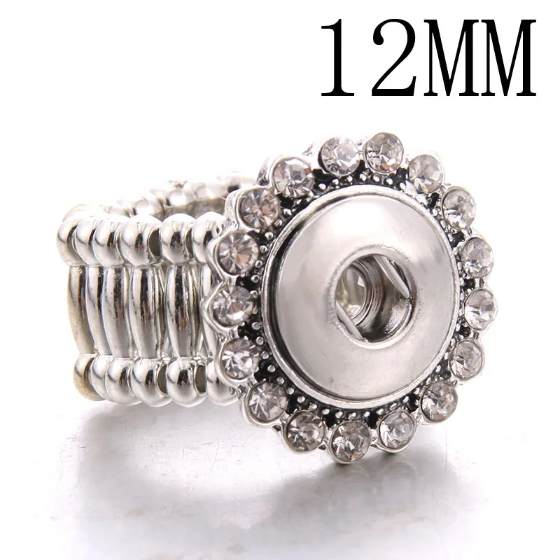 Новые ювелирные изделия клёпки со стразами кольцо 12 мм 18 мм DIY вечерние кольца пояс жизни кнопки кольца - Цвет основного камня: 12mm-3