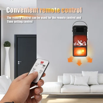 

900W Electric Heater Mini Fan Heater Desktop Household Wall Handy Heater Stove Radiator Warmer Machine for Winter