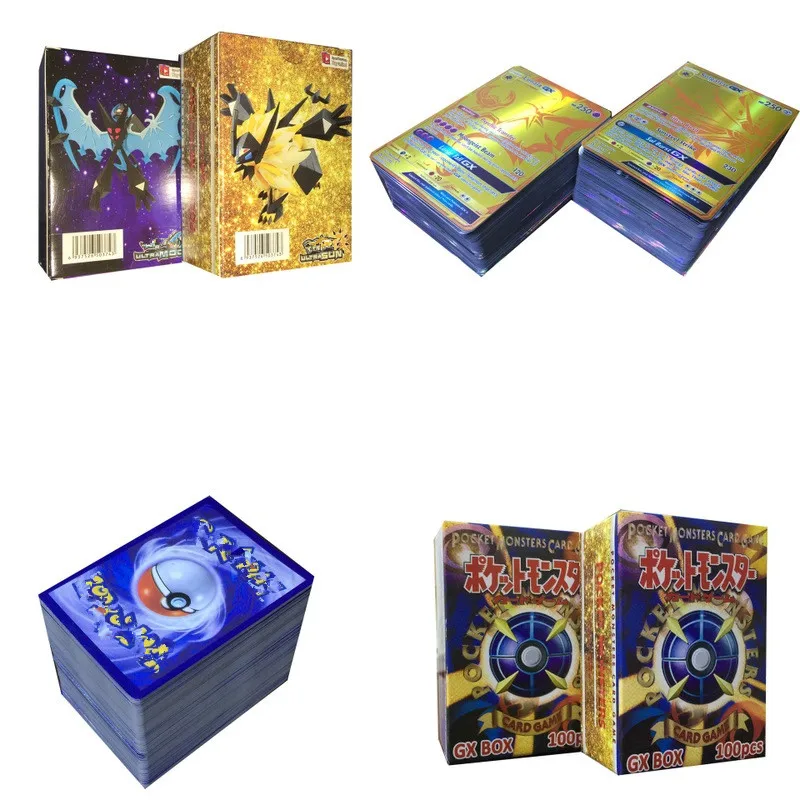 100 шт. игрушки Pokemon GX EX MEGA Сияющие карты игра битва карта без повторов Пикачу