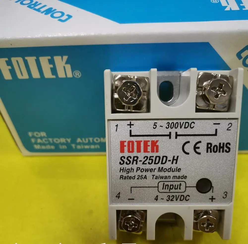 

SSR-25DD-H новый оригинальный тайваньский модуль FOTEK SCR твердотельное реле