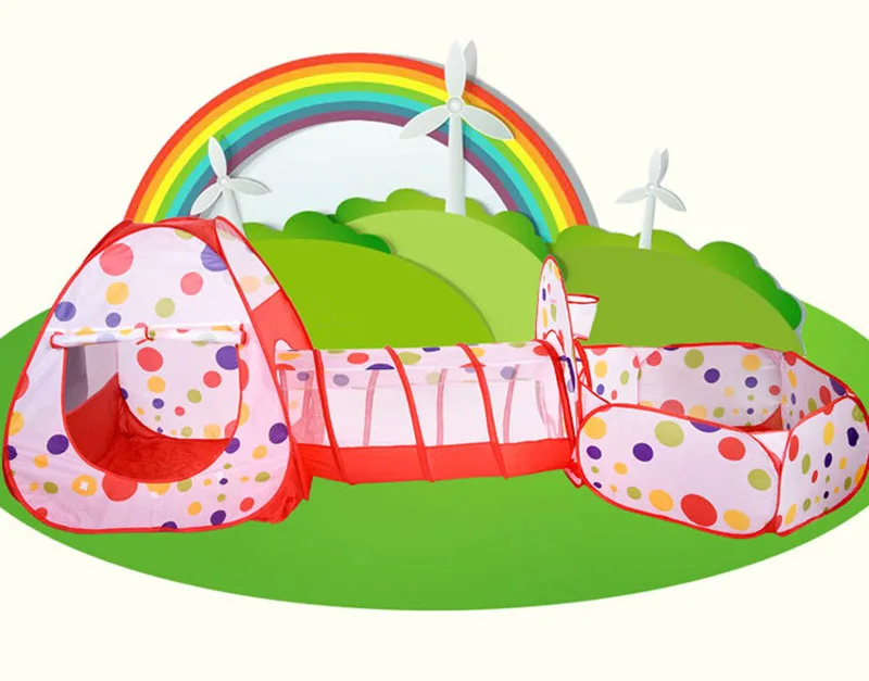 3 шт./компл. Игровая палатка Детские игрушки детский бассейн с шариками Tipi тент бассейн с шариками ямы детская Палатка Домик для ползания туннель океан детские палатки