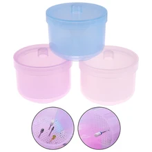 3 цвета, акриловый Маникюрный Инструмент для очистки ногтей, стерилизатор для ногтей, коробка для хранения для дезинфекции, сверла для ногтей, инструмент для чистки, аксессуары