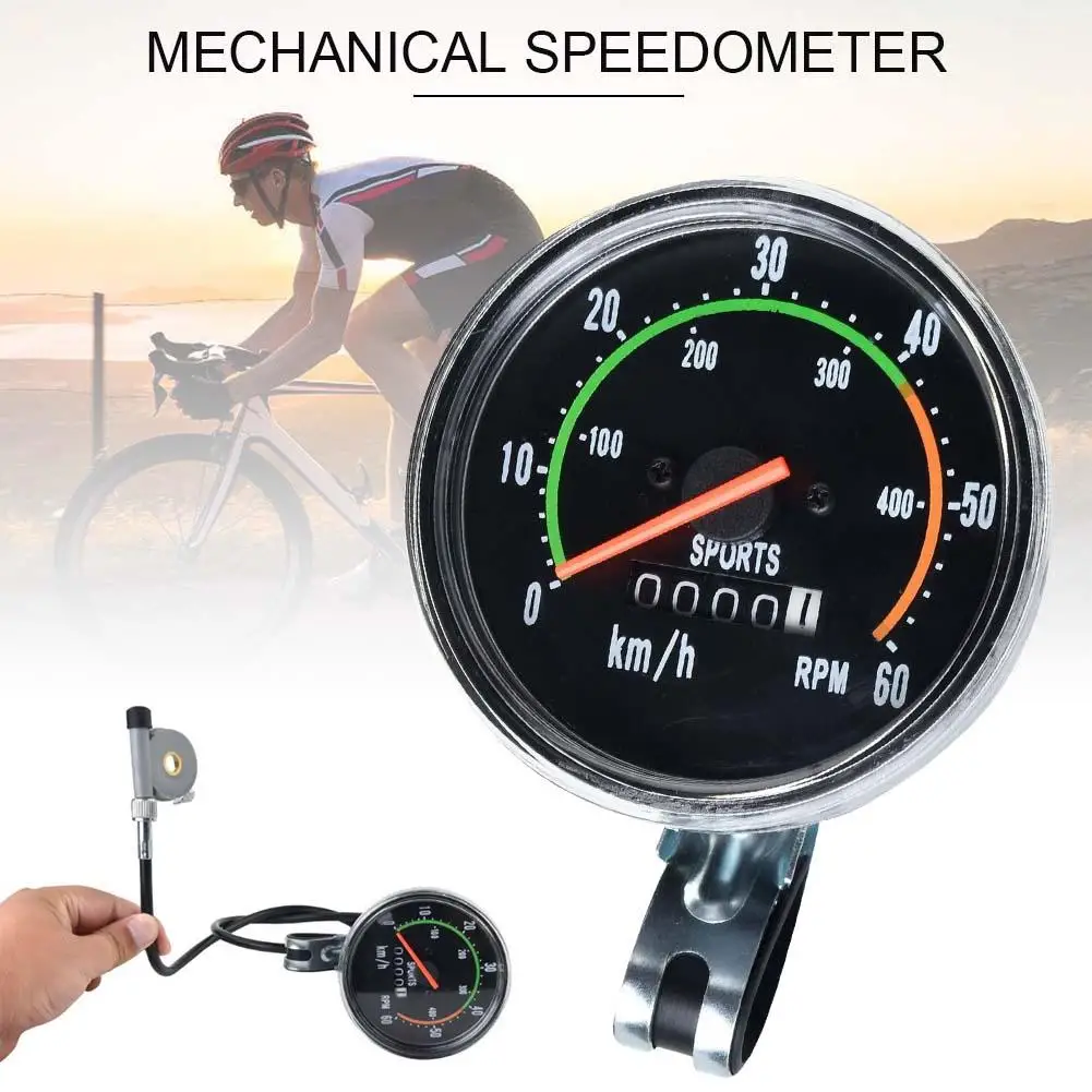 Wasserdichter Fahrrad Fahrrad Tachometer analoger mechanischer Kilometer  zähler mit Hardware für 26/28/29/27,5 Zoll Fahrrad