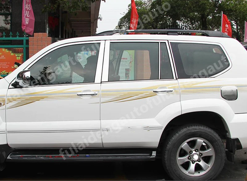 24 шт. для Toyota Land Cruiser Prado Fj120 2003-2009 нержавеющая сталь, для дверей, окон, колонны, подоконник, накладка, отделка, автомобильные аксессуары