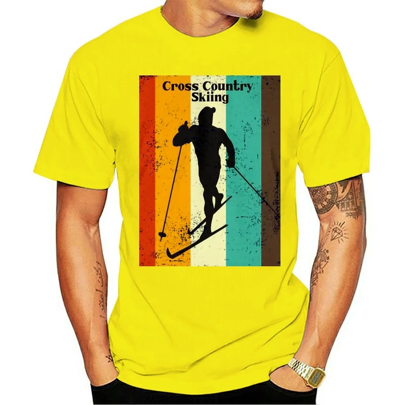 

Cross-Country Skiing Retro 70S Vintage Brand Clothes Summer 2020 Cheap Crew Neck Men'S Top Tee Awesome T Shirts