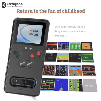 

Rechargeable Full Color Display Game Phone Case For Samsung S10 Plus Note 10 Pro Handheld Retro Protection cover coque Boy Gift