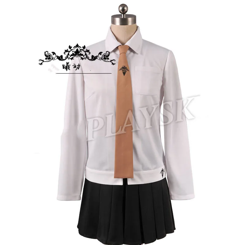 Аниме Danganronpa Kirigiri Kyouko Униформа Oputfit Косплей Костюм Хэллоуин вечерние костюмы