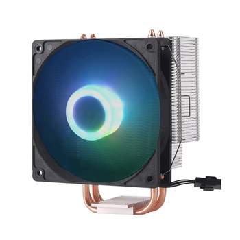 

12Cm 4 Heat Pipe 4 Pin Single Fan With Light Cpu Fan Cpu Heatsink For Intel 775/1150/1155/1156/1366 For Adm All