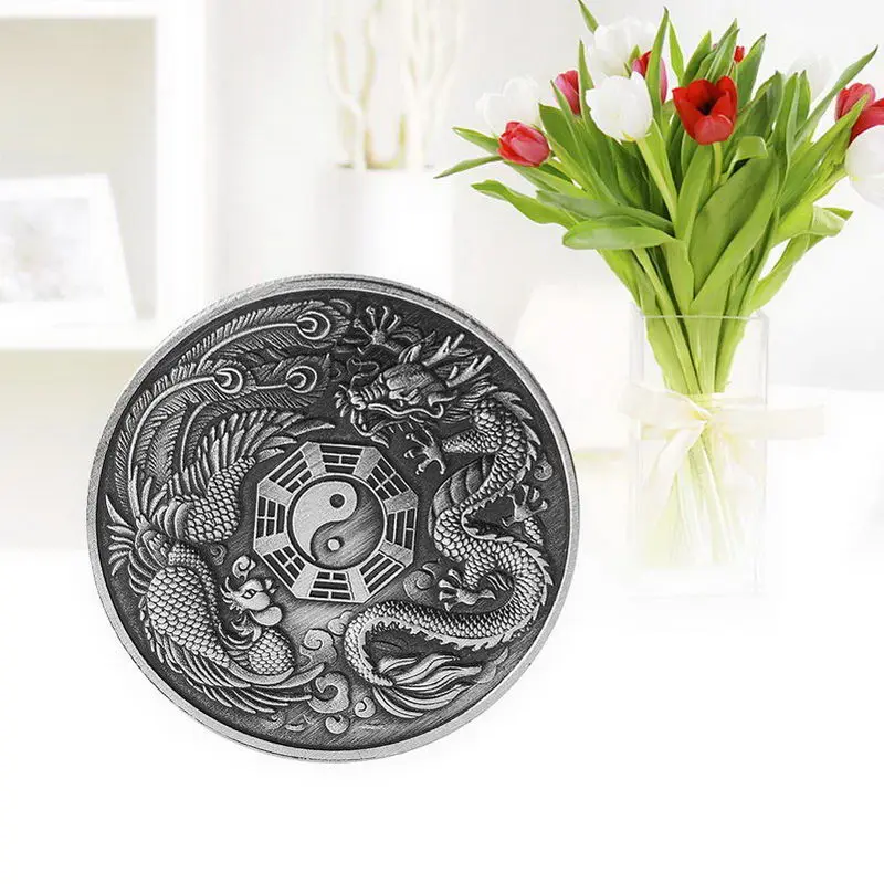 Памятная медаль Dragon and Phoenix Chengxiang памятная монета значки с животными коллекция