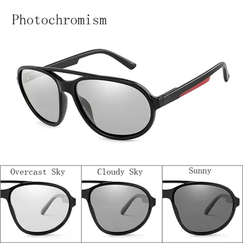 

Men Fashion Photochromic Polarized Sunglasses Classic Big Round Frame Polaroid Sun Glasses for Men Lens Glasses Men Lady UV400