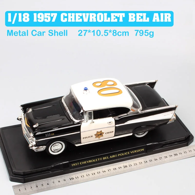 1/18 большой автомобиль классический старый GM 1957 CHEVROLET BEL AIR Хардтоп Литые и литые
