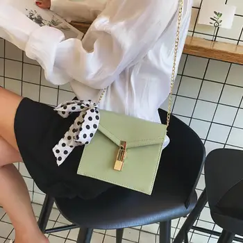 

PinShang Ladies Fashion Style Simple Smooth Texture Chain Strap Single-shoulder Crossbody Bag