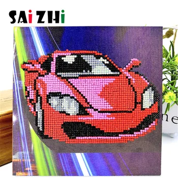 

Saizhi DIY Diamond Stickers Handmade Crystal Paste Painting Mosaic Puzzle Toys Random Color Kids Child Stickers Toy Gift SZ3612