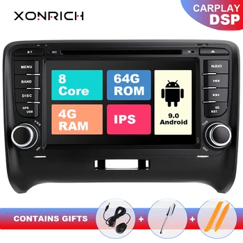 

AutoRadio 2 Din Android 9.0 Car DVD GPS Navigation For AUDI TT MK2 8J 2006 2007 2008 2009 2010 2011 2012014 Multimedia 4G 64G