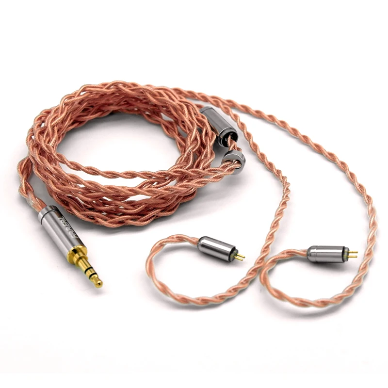  FAAEAL 4Core High Purity Copper cable with 2Pin/MMCX Connector 3.5/2.5/4.4mm Gold-plated plug Earph