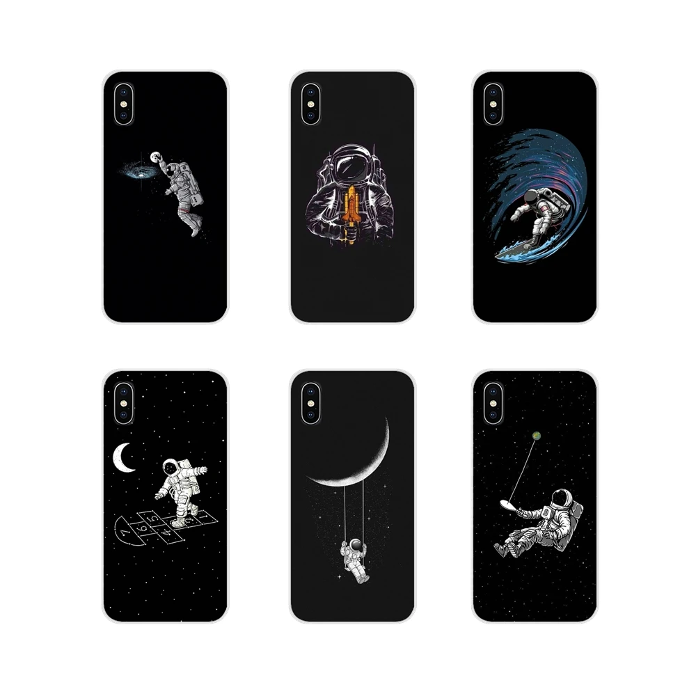 Space Love Луна астронавт для Apple iPhone X XR XS MAX 4 4S 5 5S 5C SE 6 S 7 8 Plus ipod мягкие прозрачные чехлы
