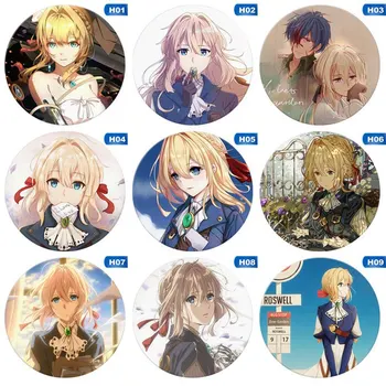 

1pcs Hot Anime Violet Evergarden Cosplay Badge Cartoon Pretty Brooch Pins Collection bags Badges for Backpacks Button Clothes