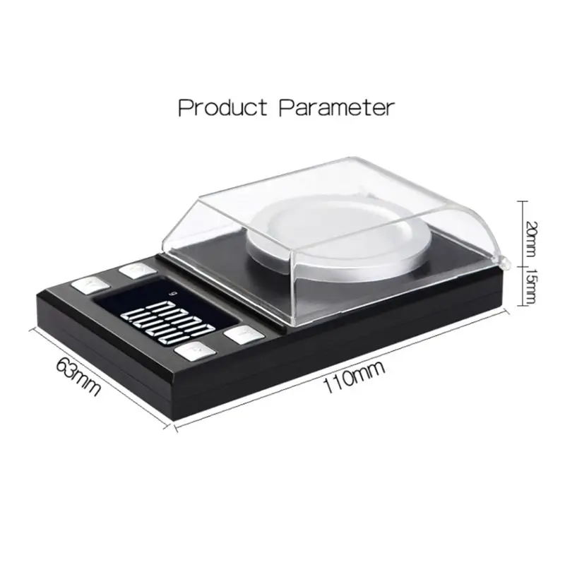 10/20/30/50g/100g/0 001g LCD Цифровые ювелирные весы лабораторные H7ED | Инструменты