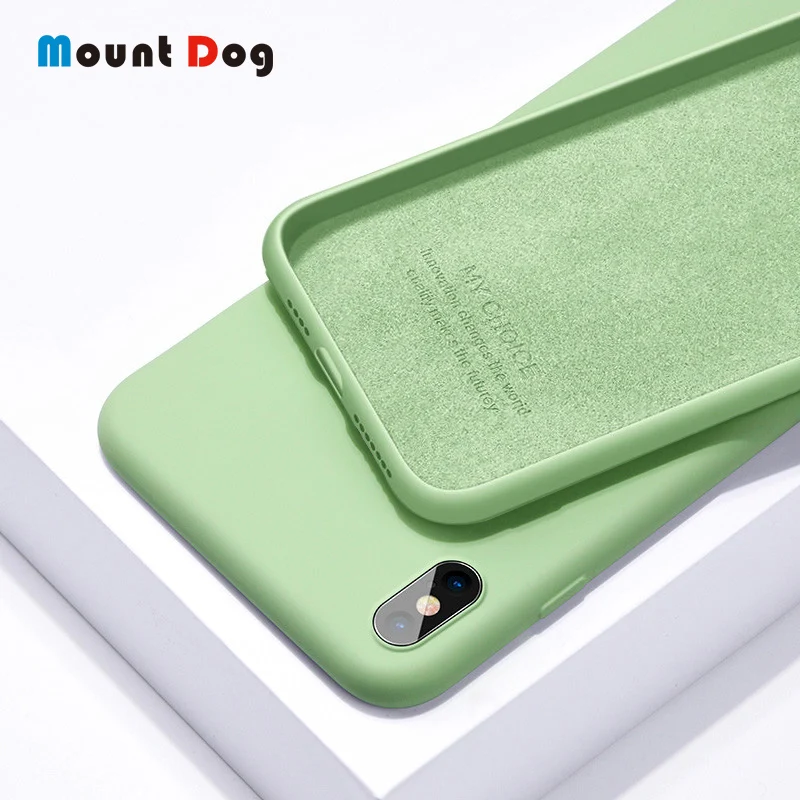 Новый MountDog силиконовый однотонный чехол для iPhone 8 7 6 6s Plus мягкий телефона ярких