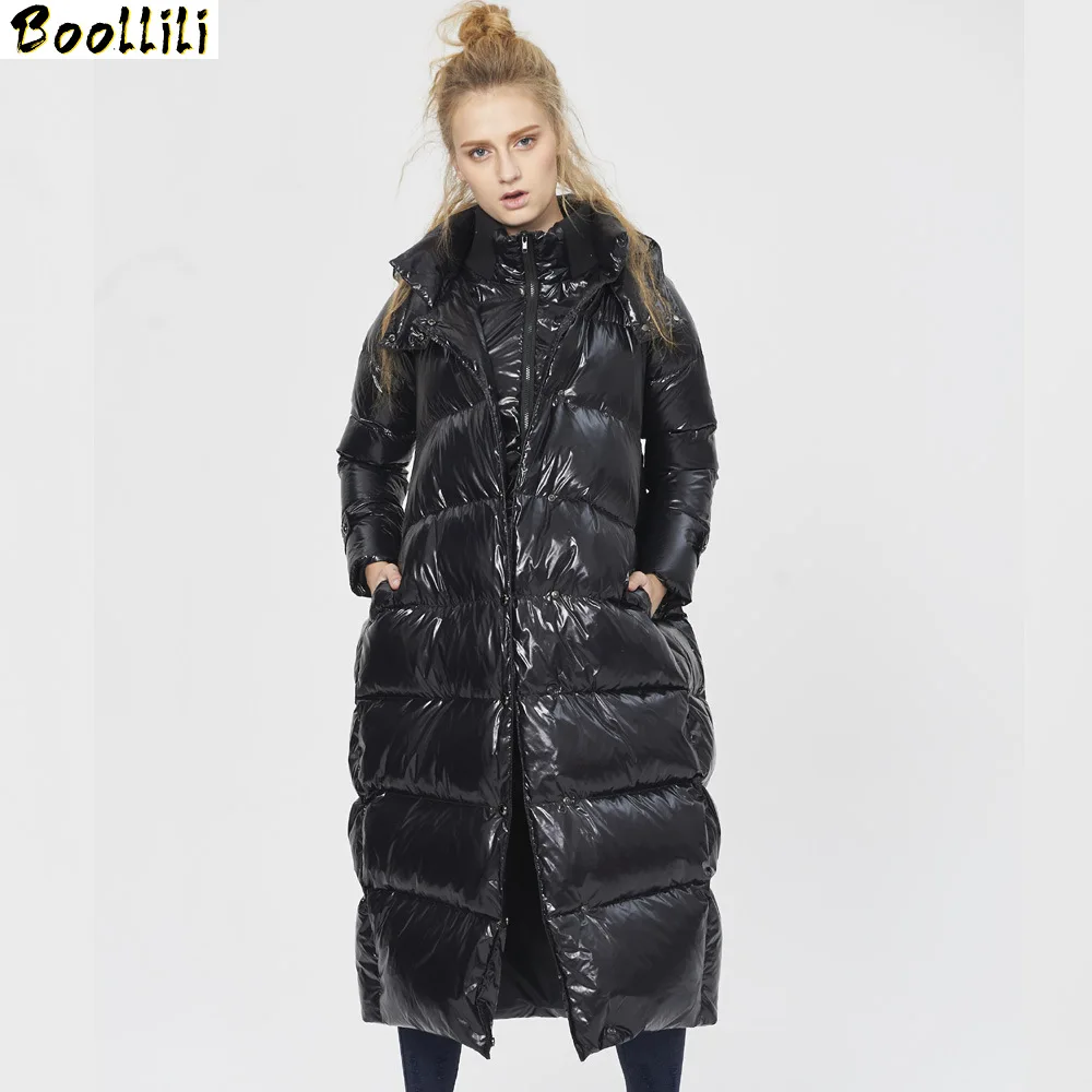 

Winter Jacket Women Parka 2020 European Brand White Duck Down Jackets For Women Thick Loose Long Hood Coat Woman Plus Size