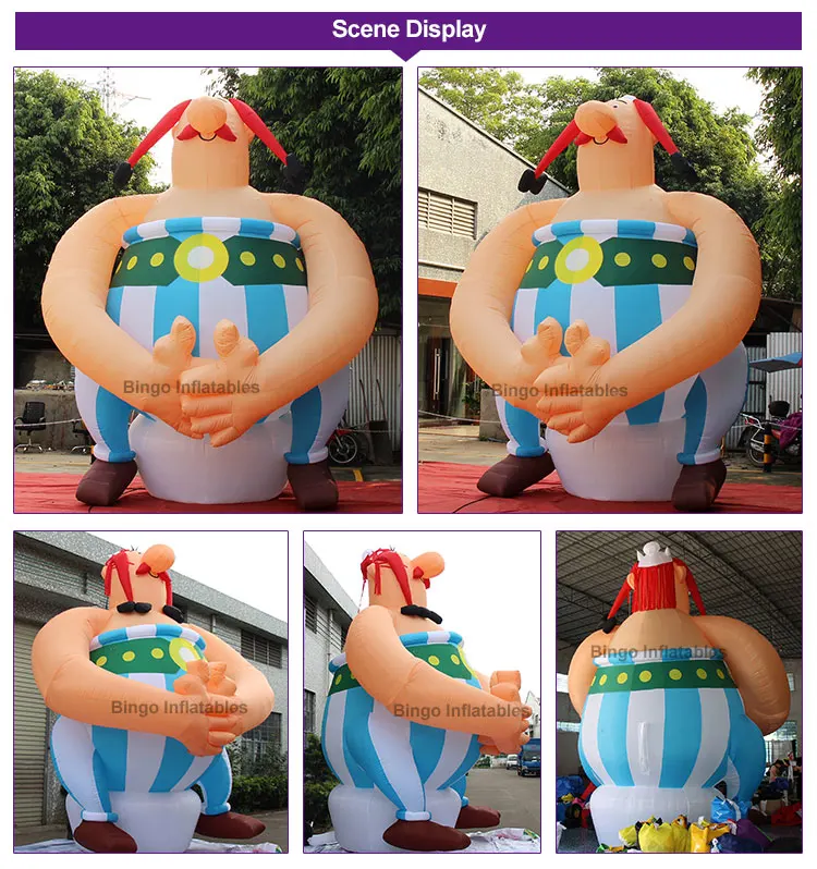 Customized Inflatable Fat man for decoration/ infaltable cartoon balloon for sale toys