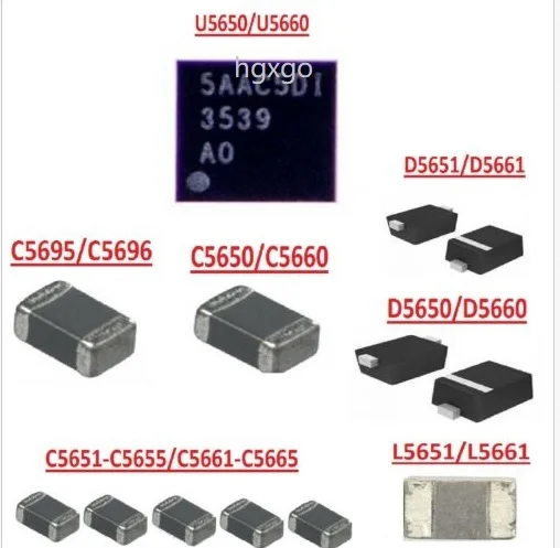 Подсветка ic U5650/U5660+ катушка L5651/L5661+ диод D5650 D5651+ конденсатор с алюминиевой крышкой, C5650 C5695 C5651 C5652 C5653 C5655 для iphone 8 8P