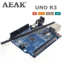 Макетная плата AEAK UNO R3 ATmega328P CH340 CH340G для Arduino UNO R3 с прямым контактным разъемом