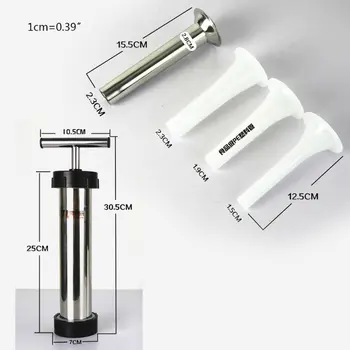 

Stainless Steel Sausage Maker Meat Stuffer Syringe Filler Hand Operated Machine Sausage Stuffer Stainless Steel,Plastic