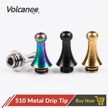 

Volcanee 510 MTL Drip Tip Longer Style Delrin Stainless Steel for Innokin ARES MTL RTA/Aspire Tigon Tank/kayfun lite Vape Tank