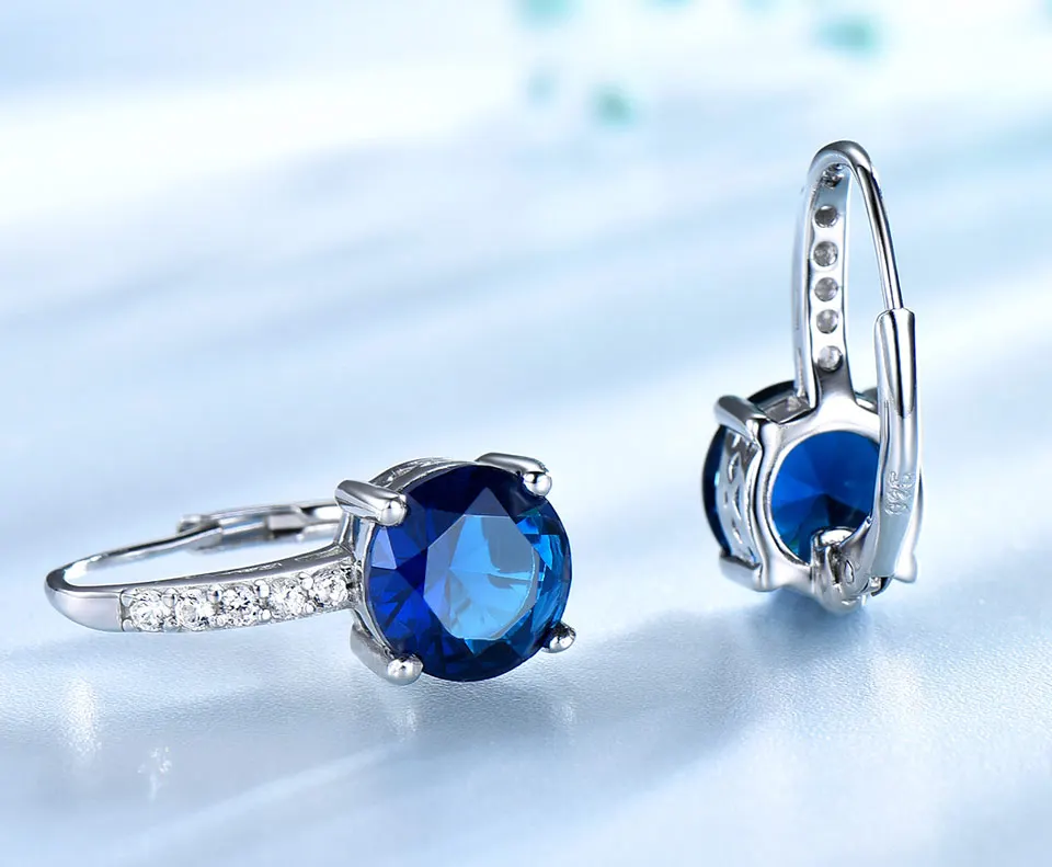 blue sapphire clip earrings for women  (4)