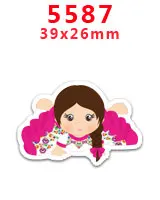 30 шт мультяшный персонаж плоское украшение из смолы PR 3075 - Цвет: 5587