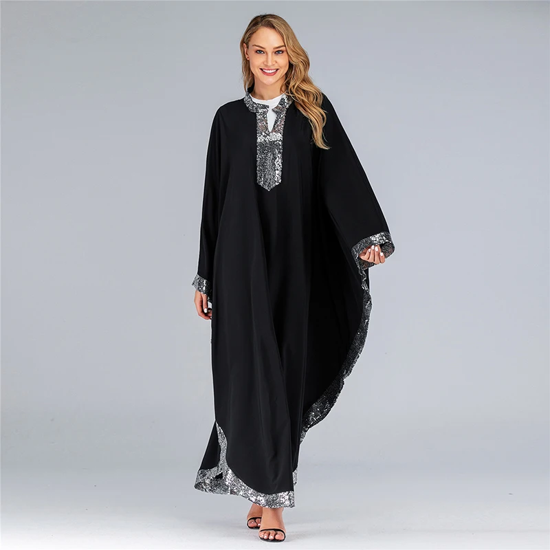 Блесток abaya Дубай мусульманское платье исламское одежда для женщин турецкий хиджаб платье кафтан марокканский кафтан Djelaba Tesettur Elbise