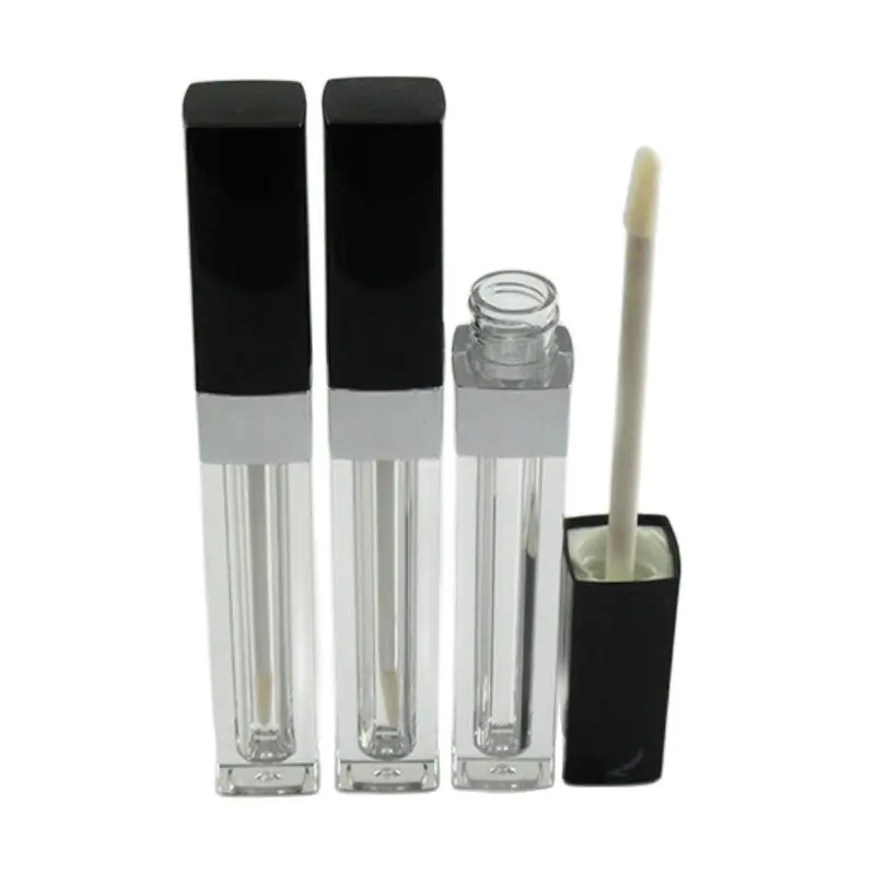 

Empty Lip Gloss Tube Lip Glaze Containers Rectangle Lip Glaze Packaging Lip Gloss Containers With Brush 3.5ML 50pcs/Lot