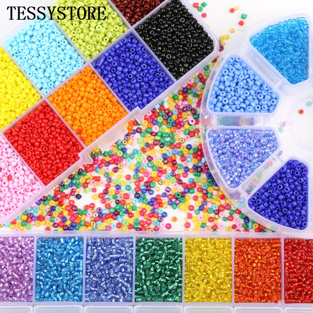Glass-Seed-Beads Charm Jewelry Crystal-Spacer Making-Rings Tessystore-Box-Set Handmade-Accessories